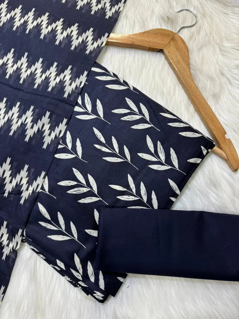 Bin Saeed Printed Lawn Unstitched 3 Piece Suit - K20