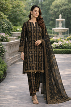 Swiss Lawn Unstitched 3 Piece Suit - A1302