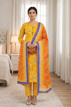 Swiss Lawn Unstitched 3 Piece Suit - A1304