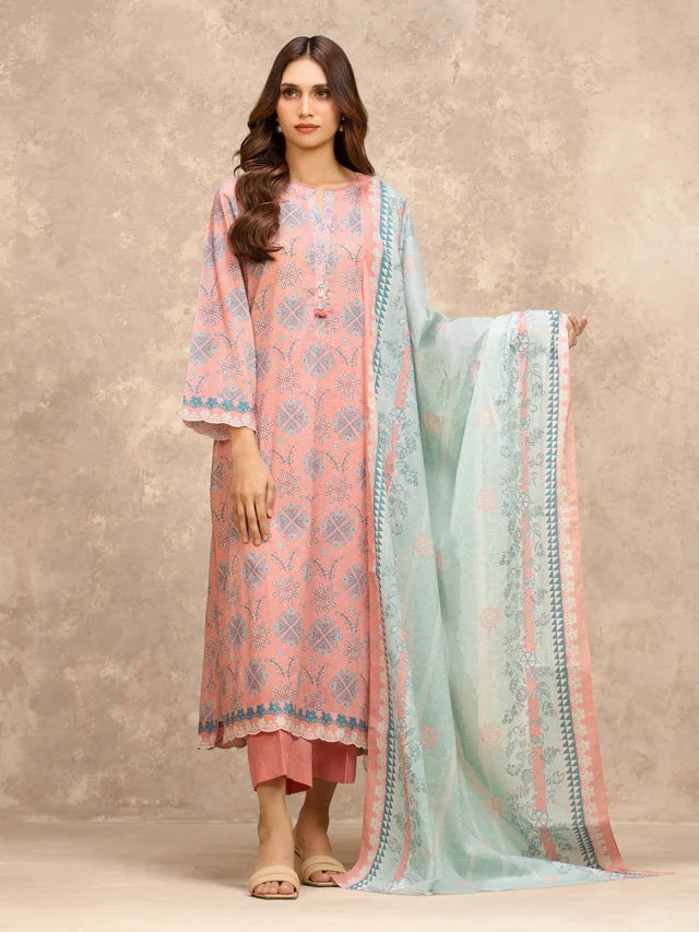 3 Piece Lawn Printed UnStitched Suit - L51
