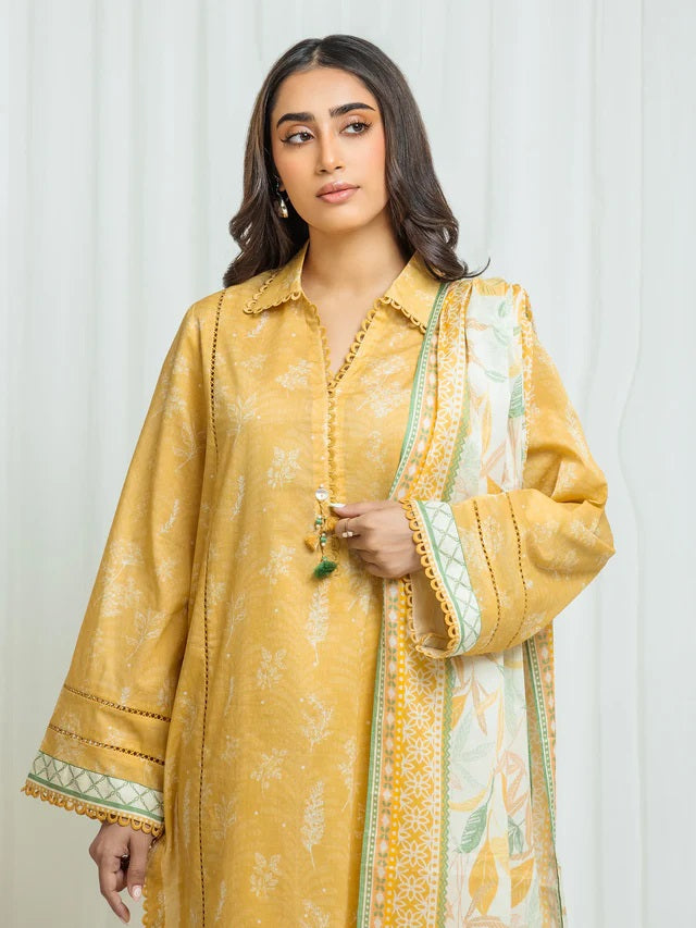 3 Piece Lawn Printed UnStitched Suit - L56