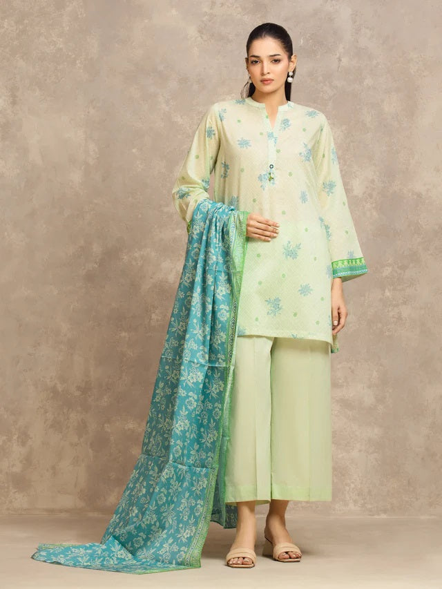 3 Piece Lawn Printed UnStitched Suit - L58