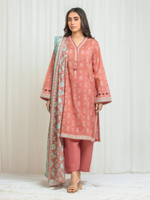 3 Piece Lawn Printed UnStitched Suit - L59